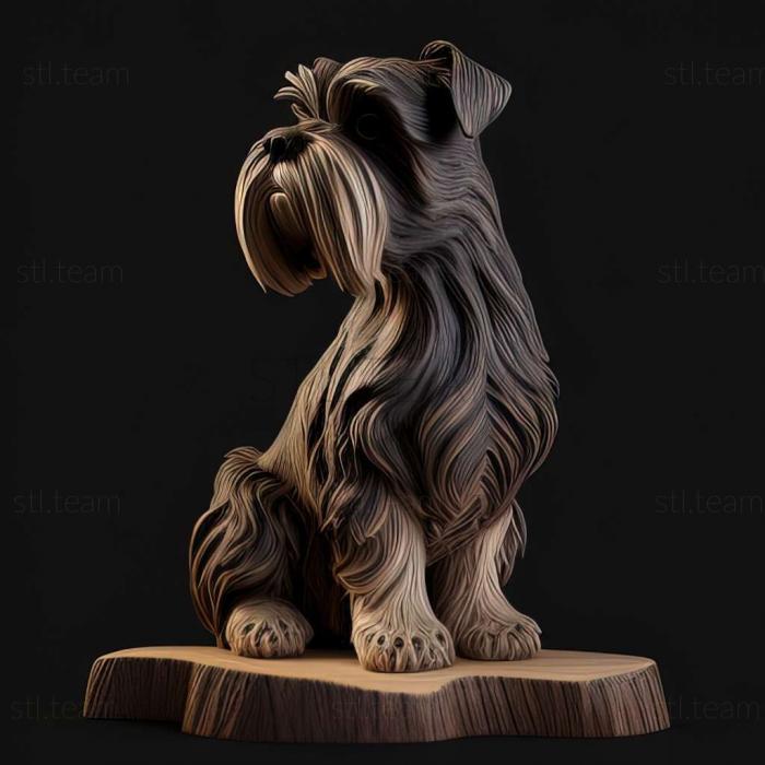 3D model Zwergschnauzer dog (STL)